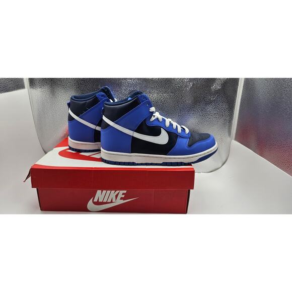 VNDS  Nike Dunk High GS Medium Blue White DB2179 400 - SIZE 7 Y - Picture 4 of 6